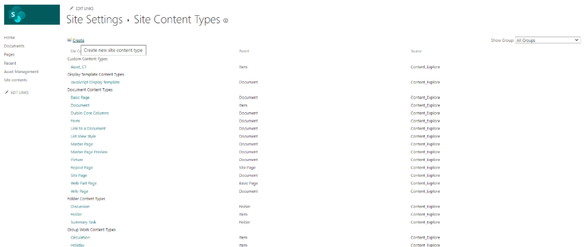 Content Types in SharePoint Online